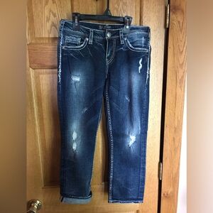 Women's SILVER AIKO Cropped Jeans 27